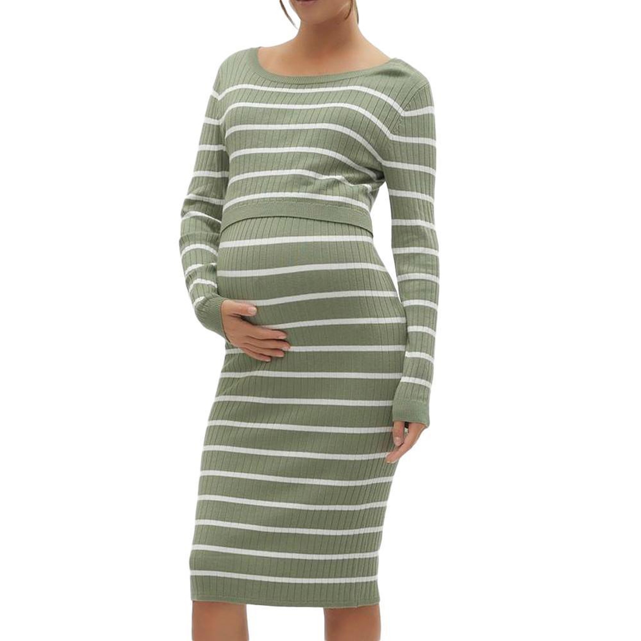 MAMALICIOUS Robe D'allaitement Verte Femme Mamalicious Ewsiv. Coloris disponibles : Vert