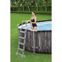 Voir la diapositive 4 : BESTWAY Piscine tubulaire ovale - Décor bois - 732x366x122cm - POWER STEEL™