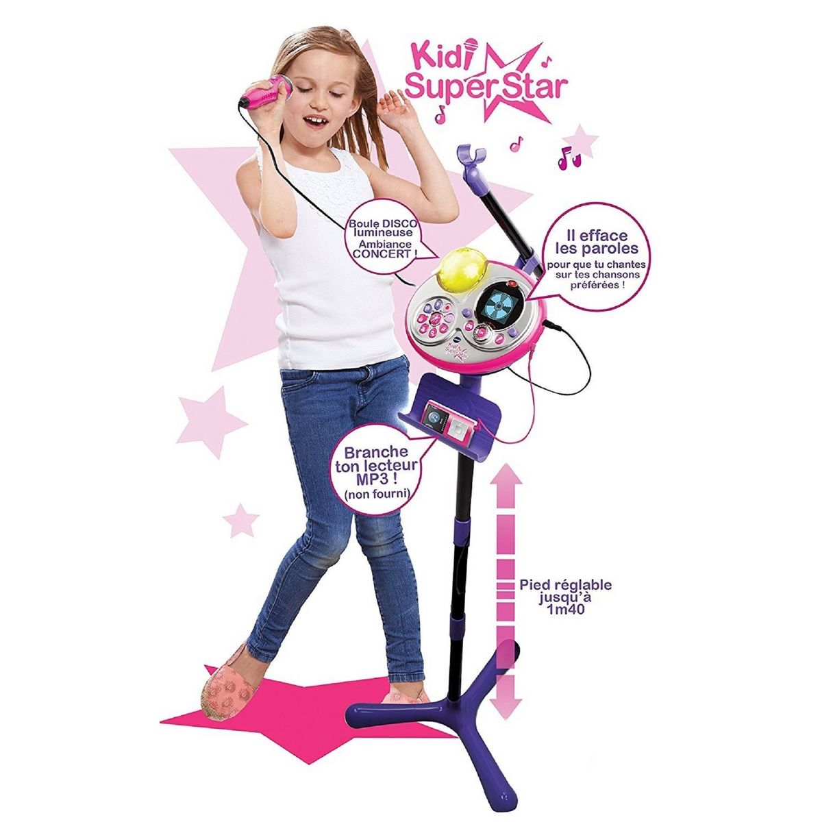 VTECH Micro sur pied Kidi superstar