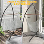 Voir la diapositive 5 : OUTSUNNY Support fauteuil suspendu - pied fauteuil suspendu - H. 215 cm - charge max. reco. 130 Kg - métal noir