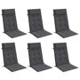 Voir la diapositive 3 : VIDAXL Coussins de chaise a dossier haut lot de 6 anthracite