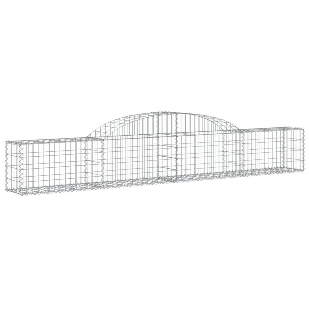 VIDAXL Paniers a gabions arques 3 pcs 300x30x40/60 cm fer galvanise