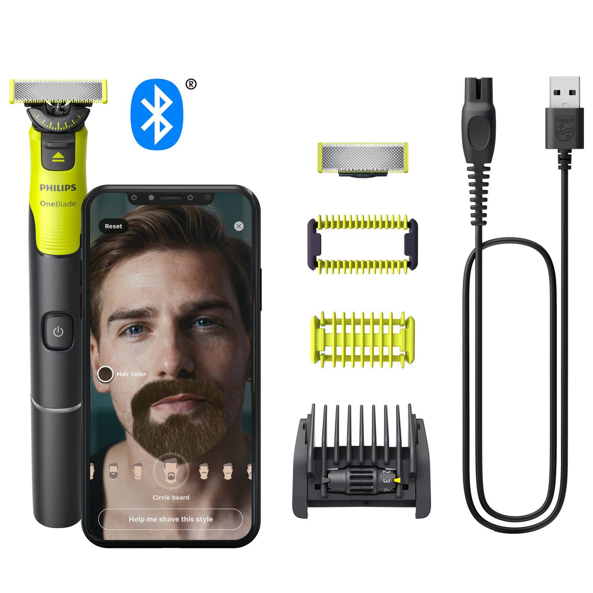 Voir la diapositive 2 : Philips Philips oneblade 360 with connectivity qp4631/30 visage + corps