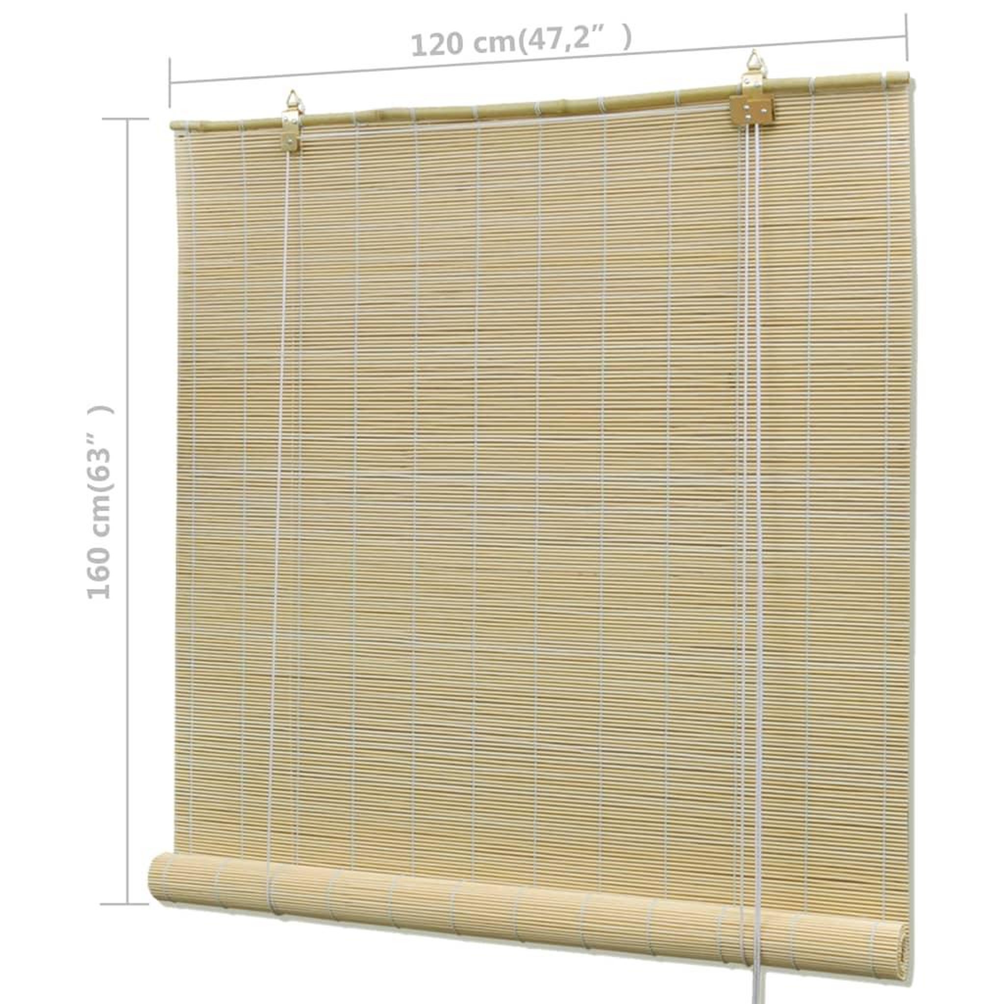 Voir la diapositive 6 : VIDAXL Store a rouleau bambou naturel 120x160 cm