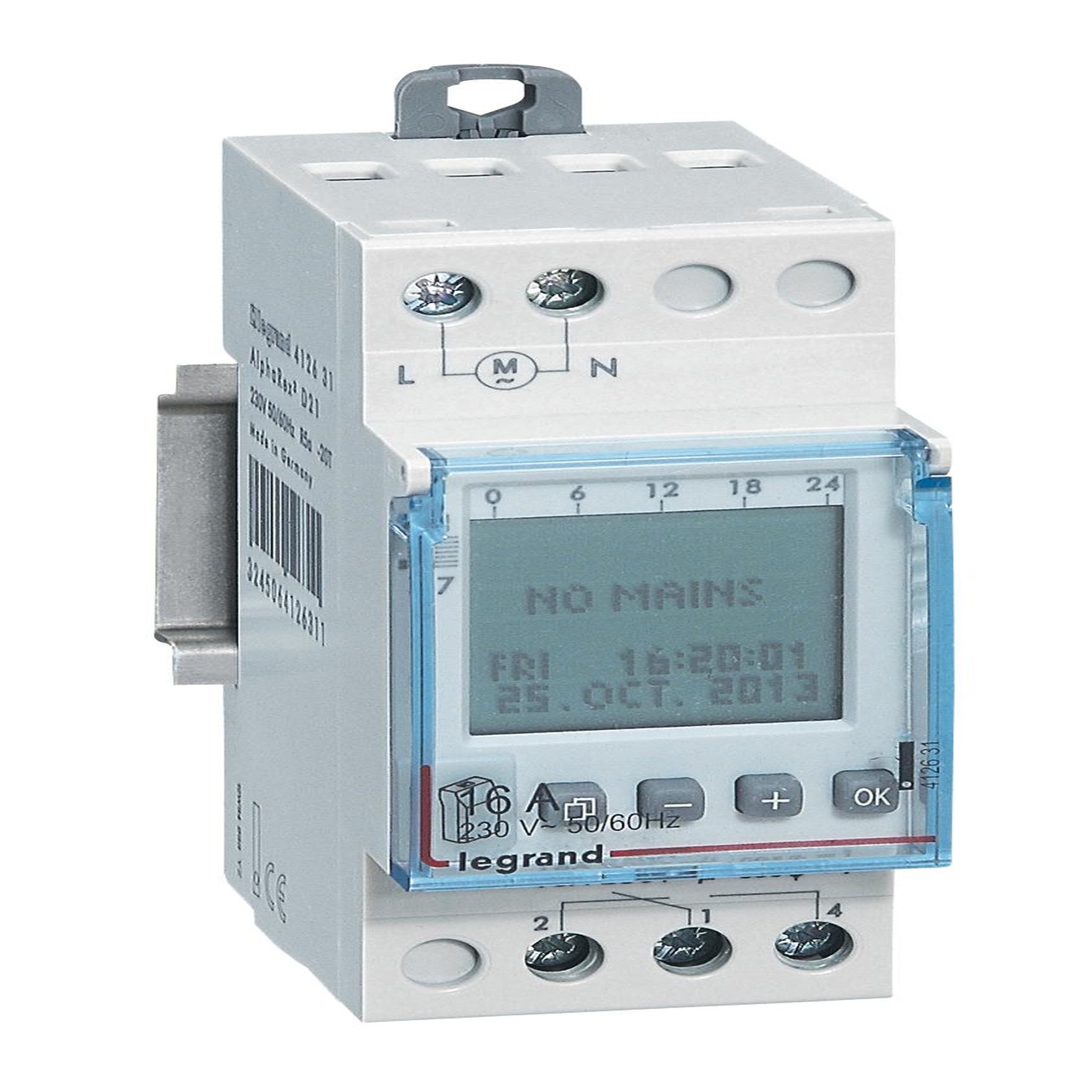 Legrand Interrupteur horaire digital hebdomadaire 2 modules