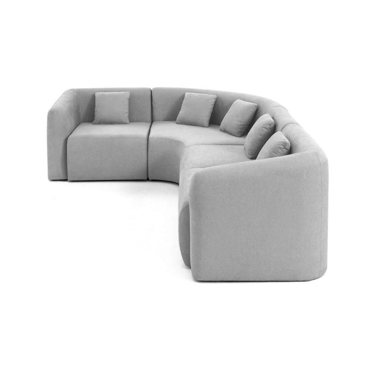 LISA DESIGN Ikare - canapé d'angle modulable réversible - 5 places - en tissu