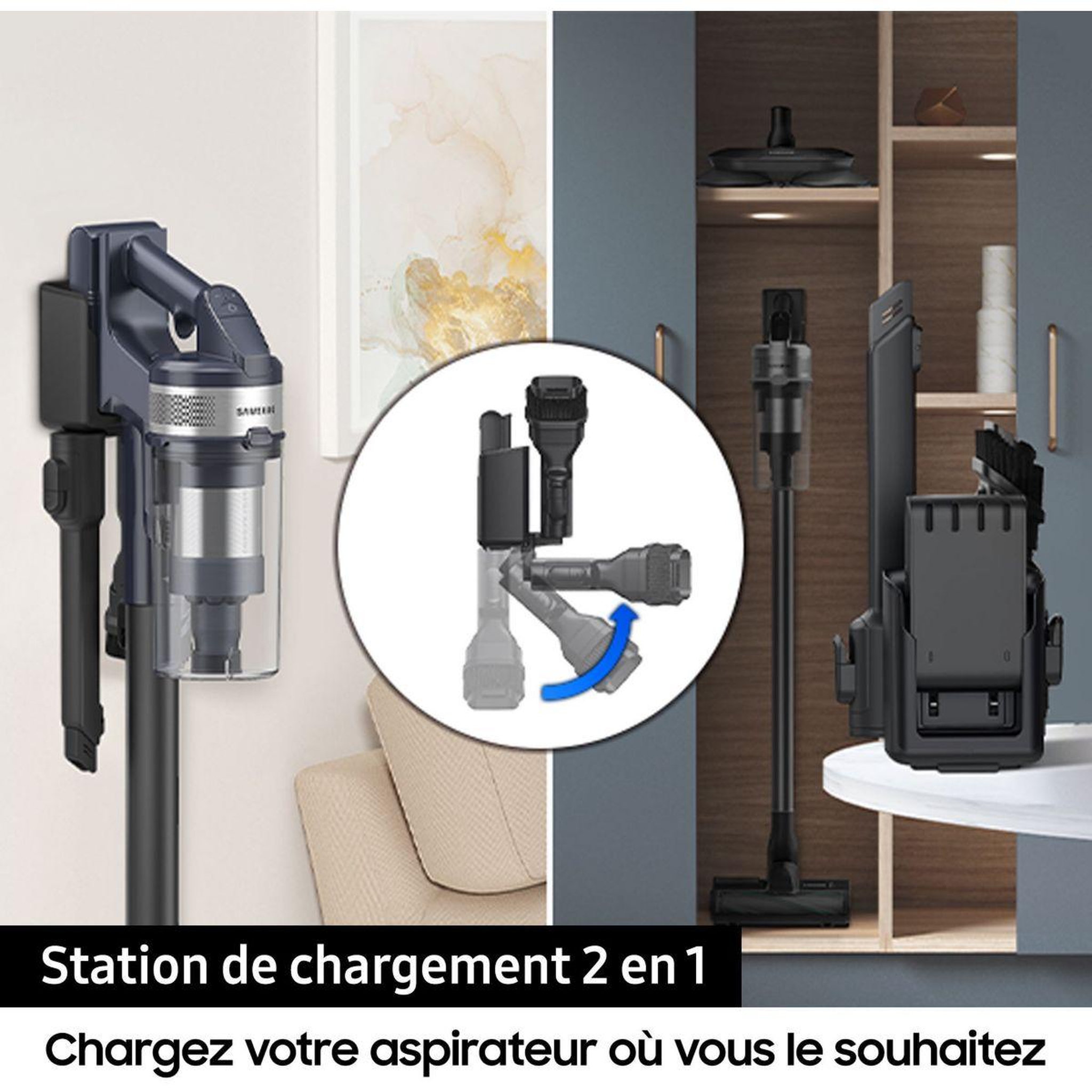 Voir la diapositive 2 : Samsung Aspirateur balai jet 75e pet vs20b75bgr4