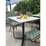 Voir la diapositive 3 : Paris Prix Table de Jardin Carrée  Bistro  70cm Blanc