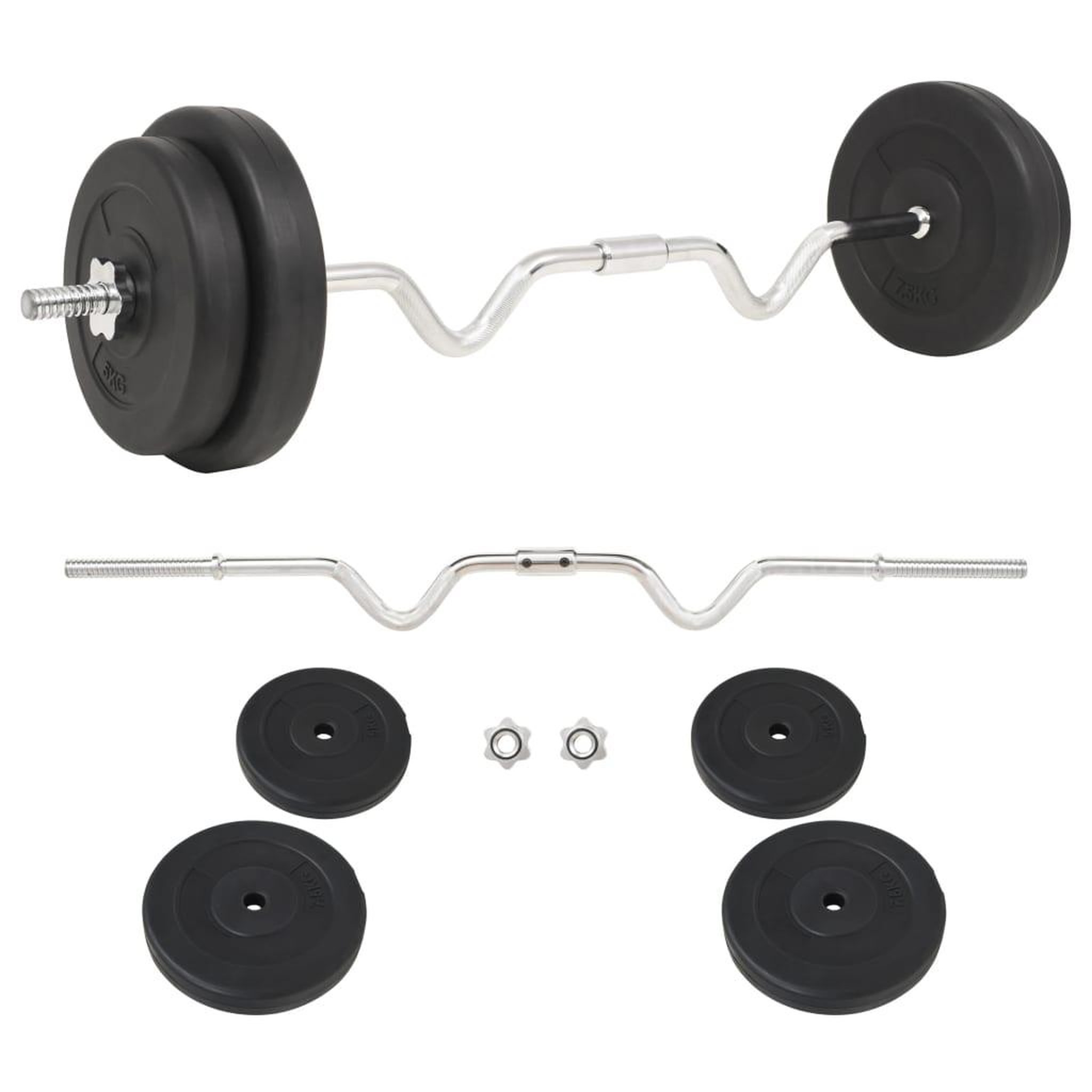 VIDAXL Ensemble d'halteres 30 kg