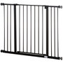 Voir la diapositive 1 : PAWHUT Barrière de sécurité longueur réglable dim. 76-107l x 76H cm sans perçage métal plastique noir