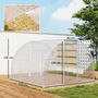 Voir la diapositive 3 : OUTSUNNY Serre tunnel de jardin 9 m² - 3 x 3 x 2 m - porte - acier galvanisé PE 150 g/m² transparent