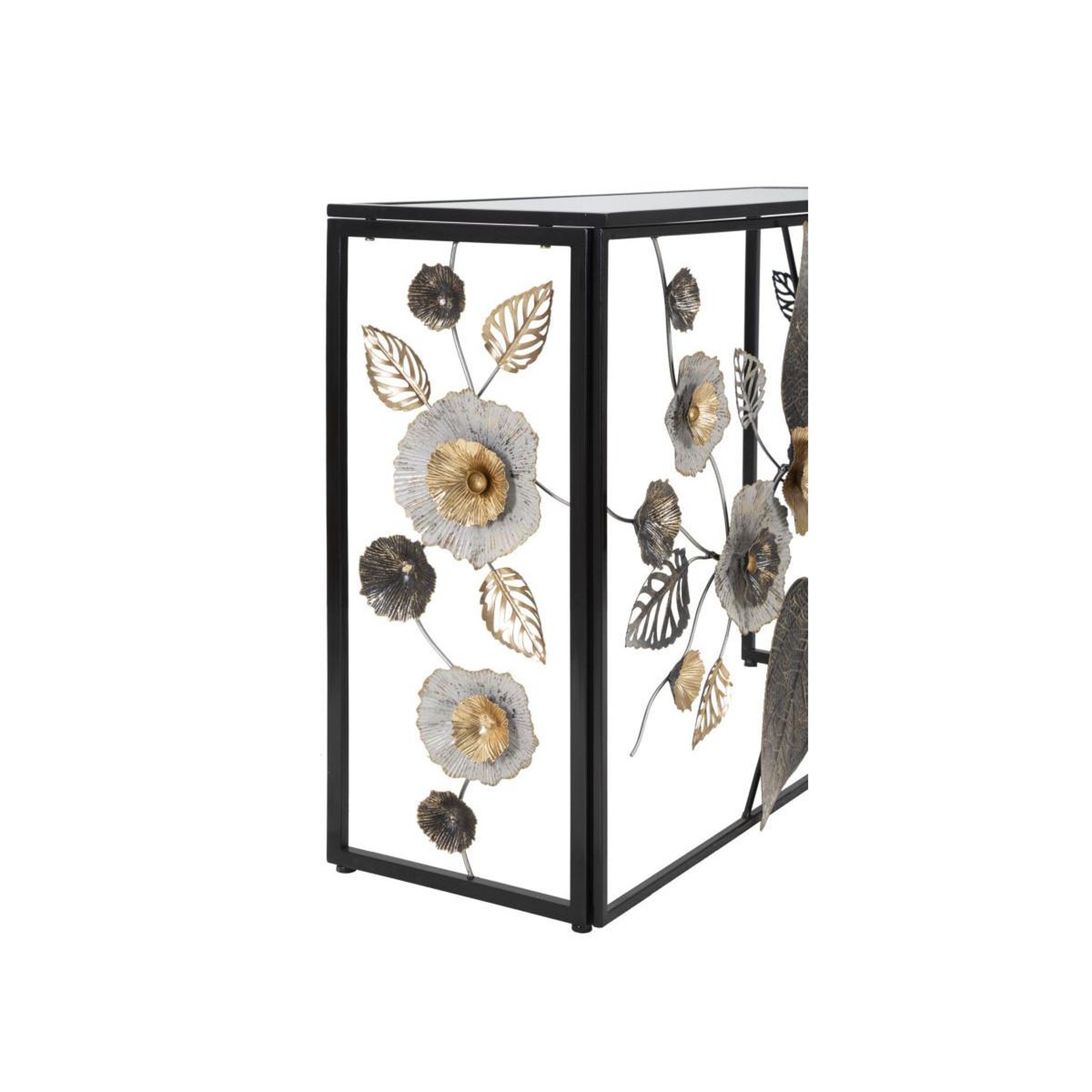 Voir la diapositive 6 : Paris Prix Console design en métal  flora  111cm multicolore
