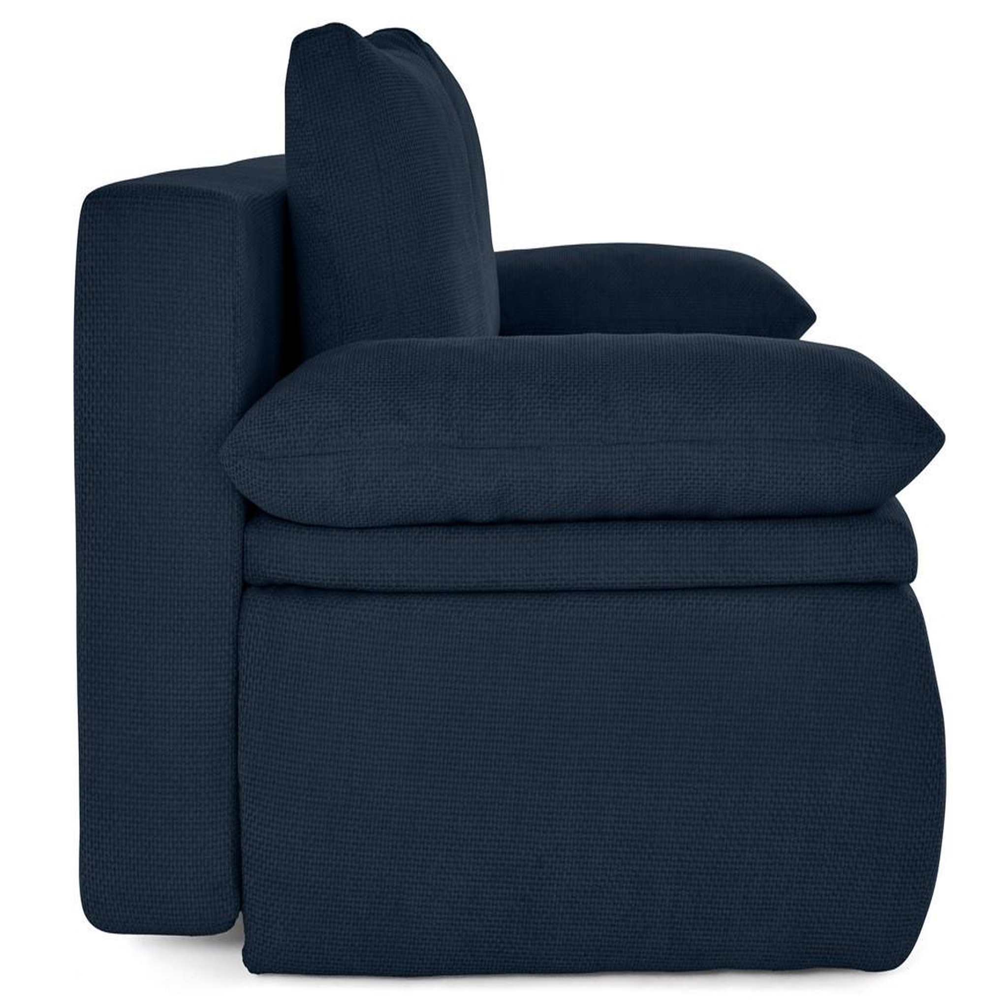 Voir la diapositive 6 : BEST MOBILIER Kurt - canapé 3 places convertible avec coffre en velours texturé