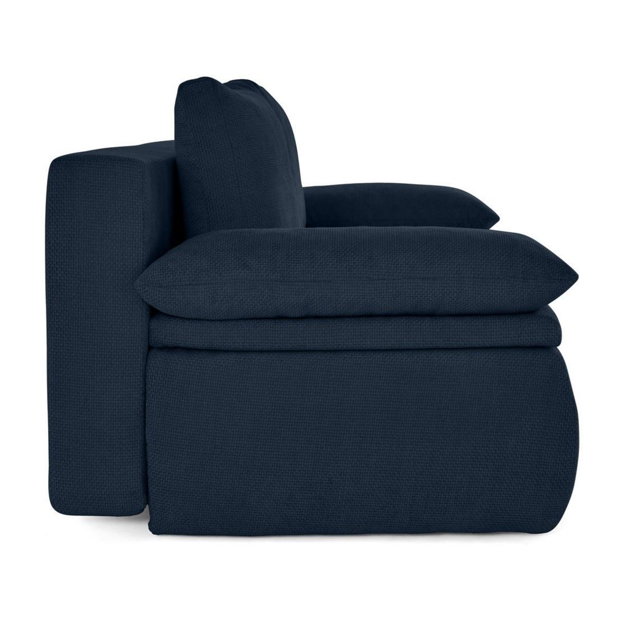 BEST MOBILIER Kurt - canapé 3 places convertible avec coffre en velours texturé