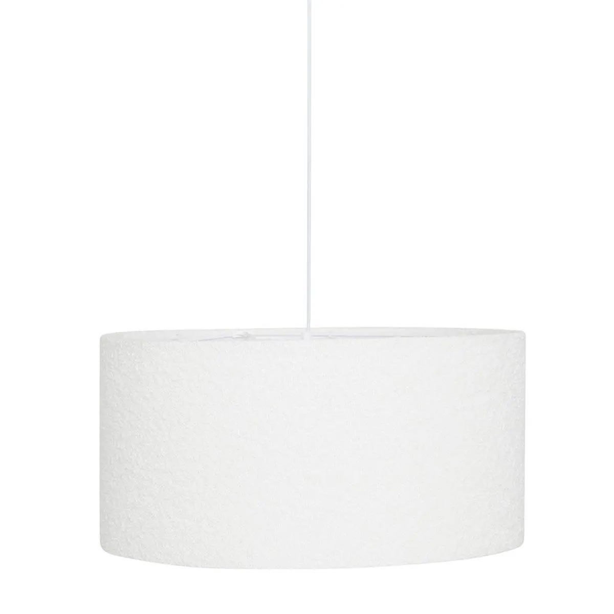 ATMOSPHERA Abat Jour en Tissu Bouclette  Beline  50cm Blanc