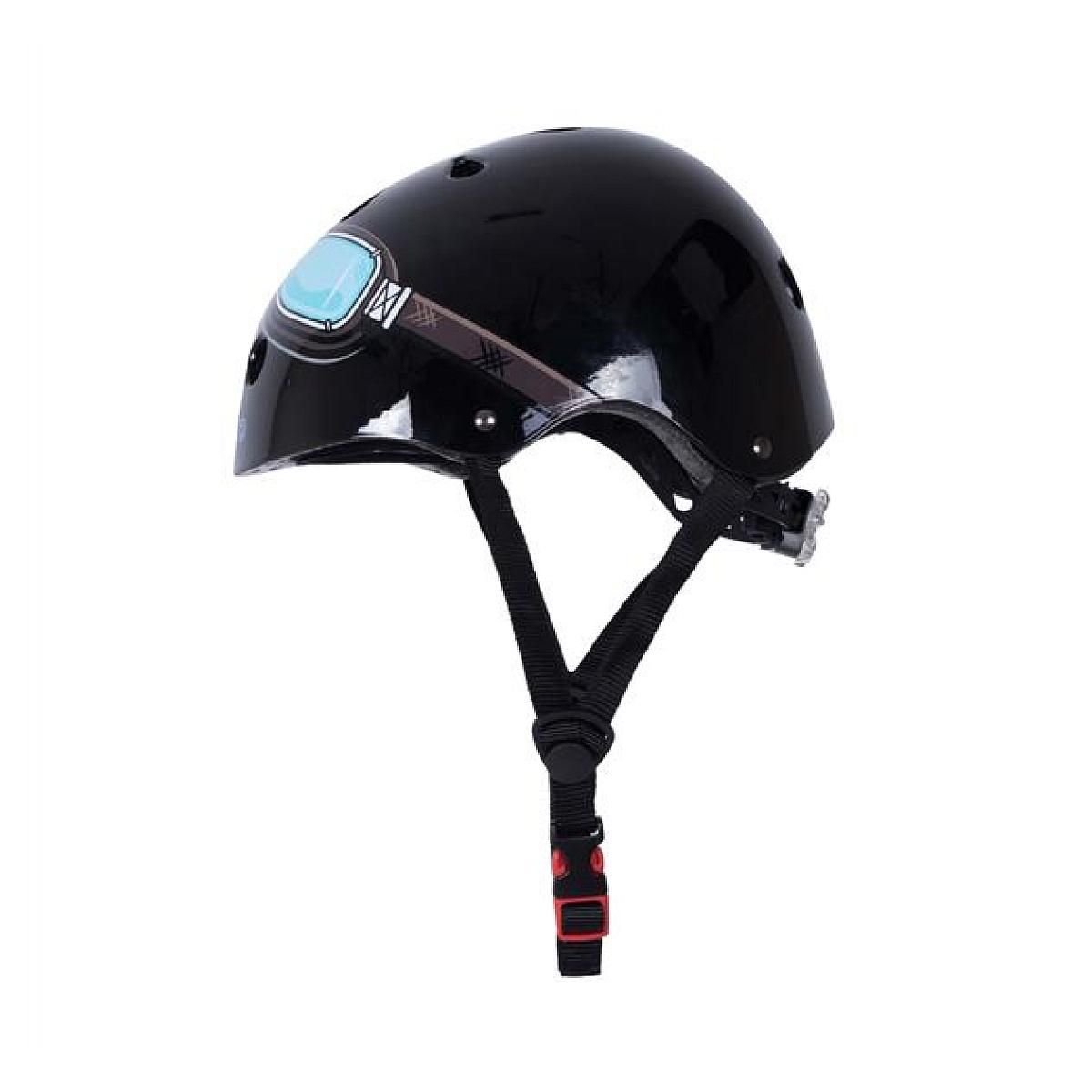 Kiddimoto Casque de vélo à lunettes noires
