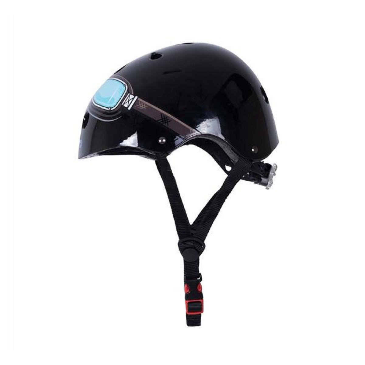 Kiddimoto Casque de vélo à lunettes noires