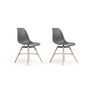 Voir la diapositive 1 : Lot de 2 chaises pieds bois massif NERA