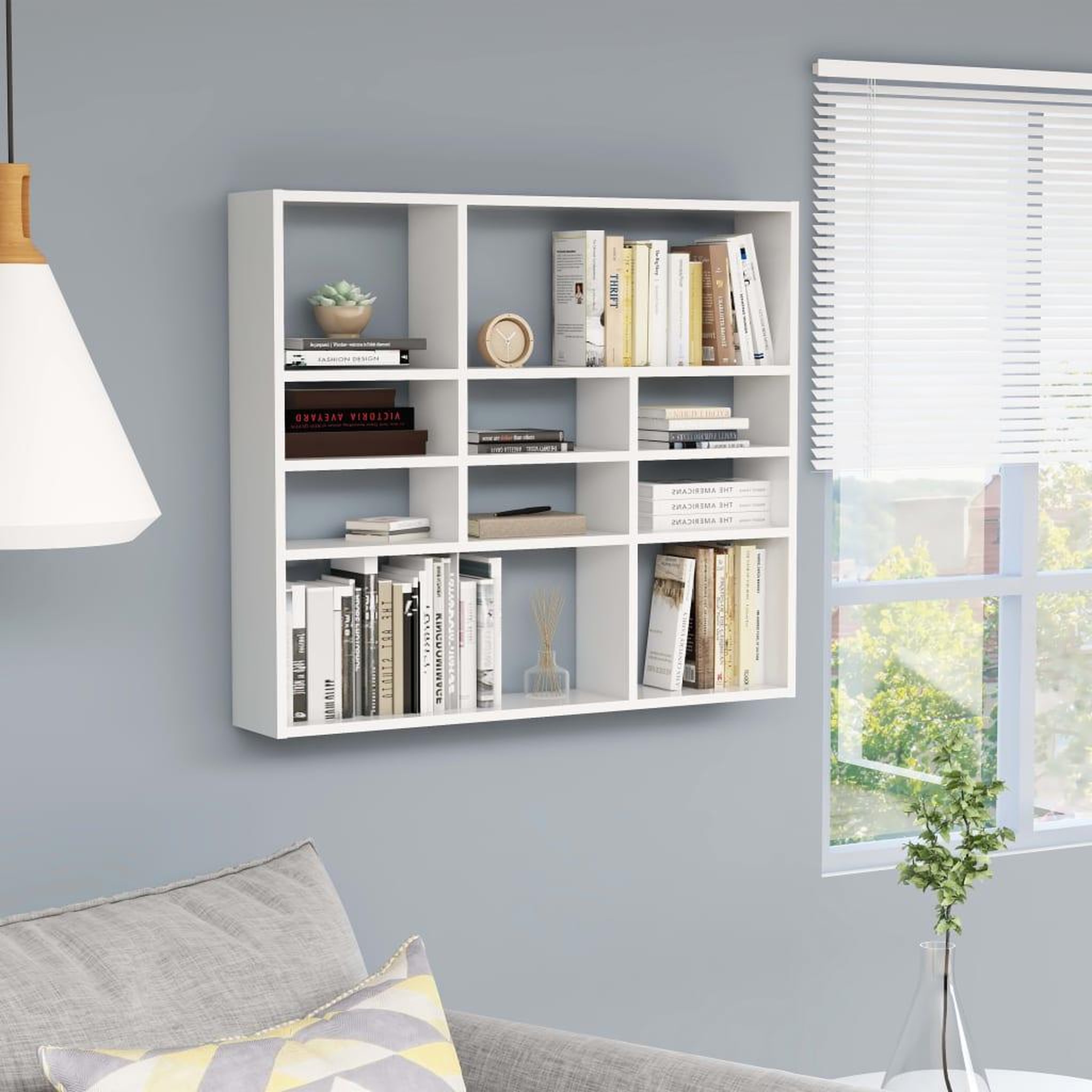 Voir la diapositive 1 : VIDAXL Etagere murale Blanc 90x16x78 cm Bois d'ingenierie