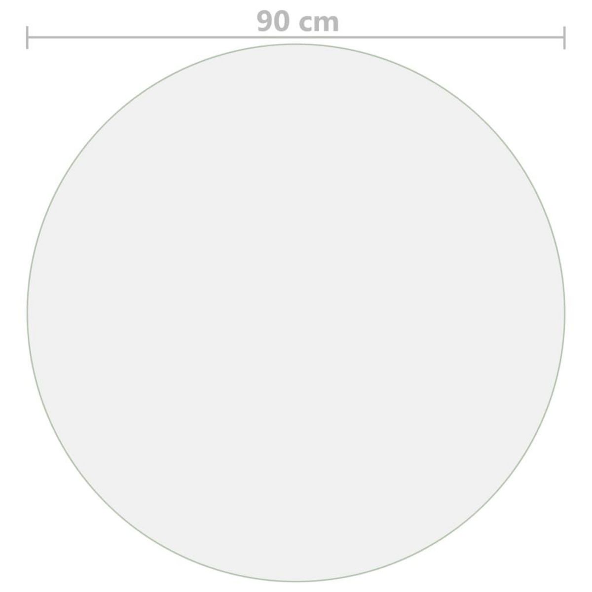 VIDAXL Protecteur de table transparent Ø 90 cm 2 mm PVC