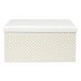 Voir la diapositive 2 : Paris Prix Banc Coffre Pliable  Tressé  76cm Blanc