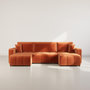 Voir la diapositive 5 : BEST MOBILIER Nicole - canapé panoramique en u 7 places convertible avec coffre en tissu