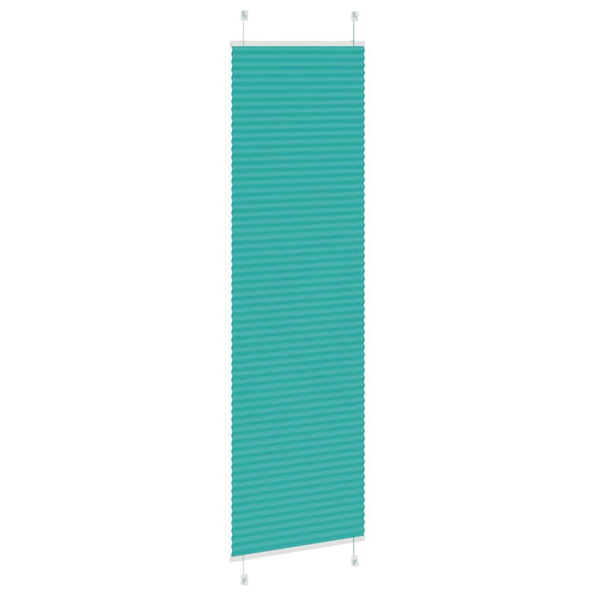 Voir la diapositive 4 : VIDAXL Store plisse vert petrole 60x200 cm largeur du tissu 59,4 cm