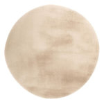 Paris Prix Tapis Uni Rond Doux à Poils Longs  Rabbit  Ivoire. Coloris disponibles : Blanc