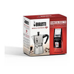 BIALETTI Cafetiere italienne + 1 Café Perfetto Moka Classico - BIALETTI - MOKA - 6 tasses - 0,30 L - Paquet de 250 g - Argent