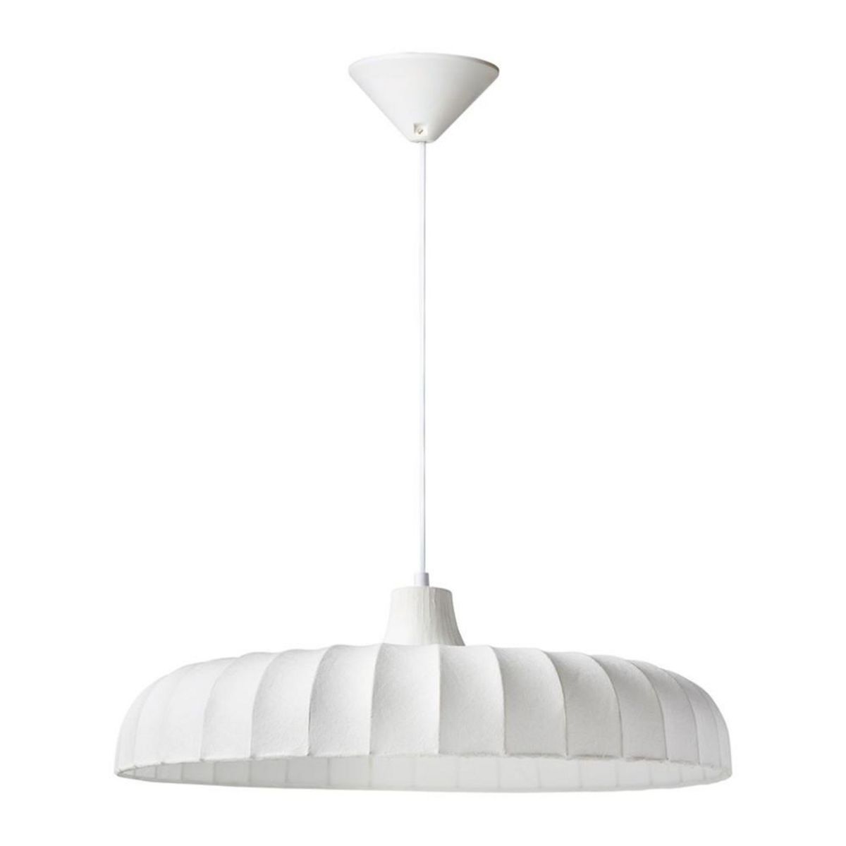 OSTARIA Suspension tissu blanche diamètre 50cm