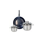 ELO Ensemble de 1 Poêle de cuisson 24 cm et 2 faitouts 12 et 16 cm Elo Prima Brillant