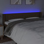 Voir la diapositive 4 : VIDAXL Tete de lit a LED Marron fonce 203x16x78/88 cm Tissu