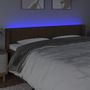 Voir la diapositive 4 : VIDAXL Tete de lit a LED Marron fonce 203x16x78/88 cm Tissu