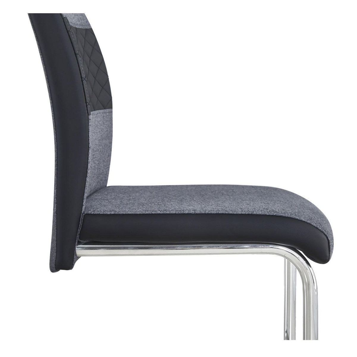 IDIMEX Lot de 4 chaises ERZA, en tissu