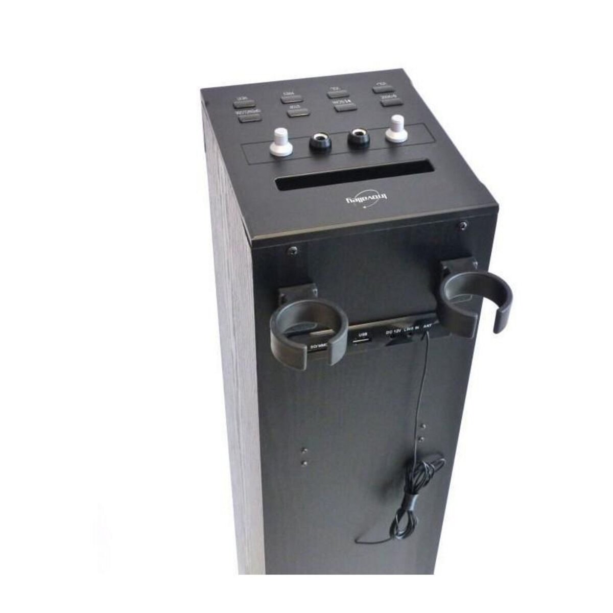 Inovalley Inovalley HP49CD - Tour de son Bluetooth - Lecteur CD et fonction Karaoke - 100W - Radio FM - Port USB - Entree aux-in - Noir