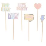 Paris Prix Lot de 6 Bâtons Photo  Booth  20cm Multicolore