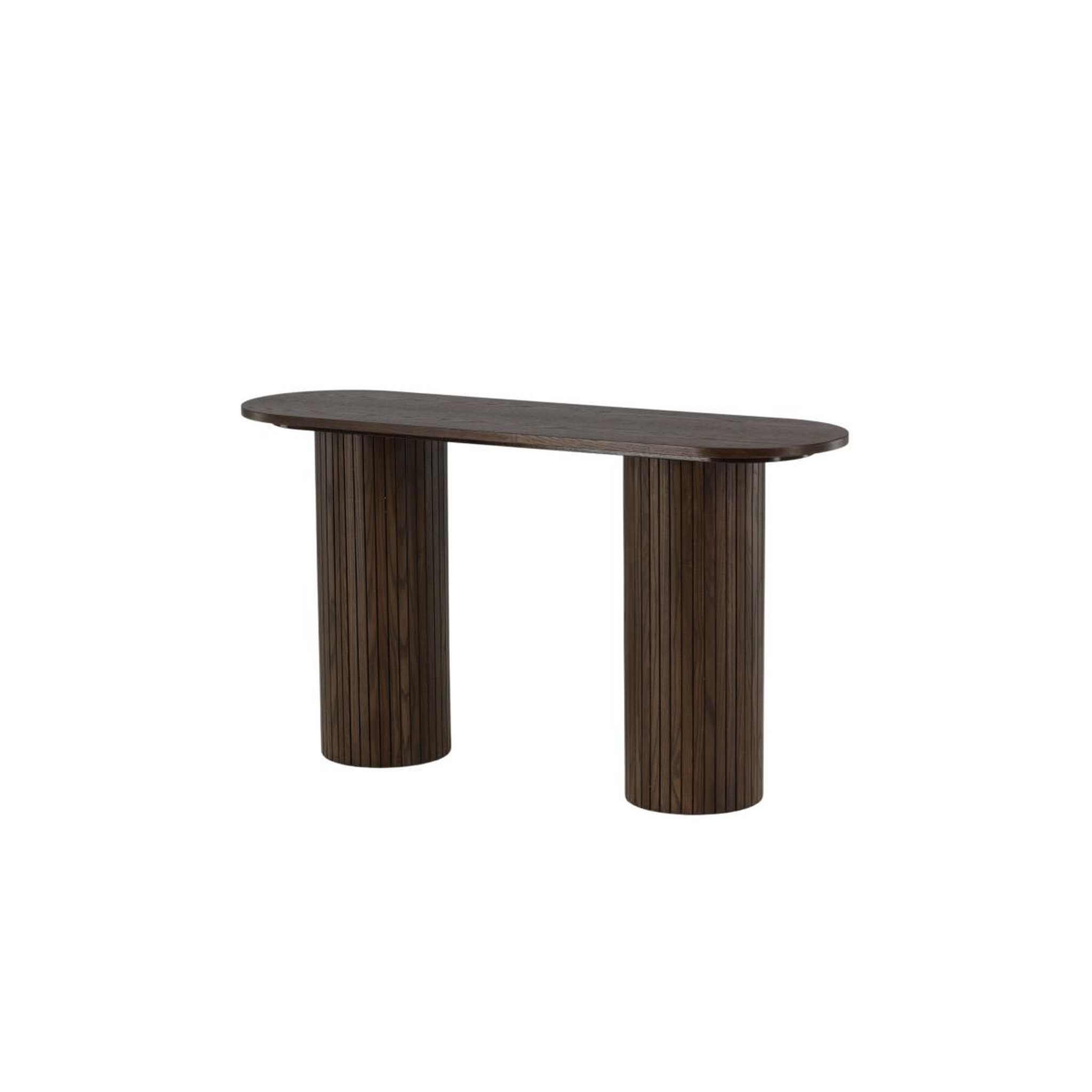 Voir la diapositive 6 : Paris Prix Console design nervuré  bianca  130cm marron