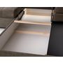 Voir la diapositive 5 : BEST MOBILIER Bianca - canapé d'angle droit 4 places convertible avec coffre en tissu texturé