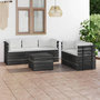 Voir la diapositive 1 : VIDAXL Salon palette de jardin 6 pcs avec coussins Bois de pin massif