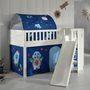 Voir la diapositive 6 : Paris Prix Lit Enfant Toboggan, Tente & Tunnel  Scott Astro  90x200cm Blanc