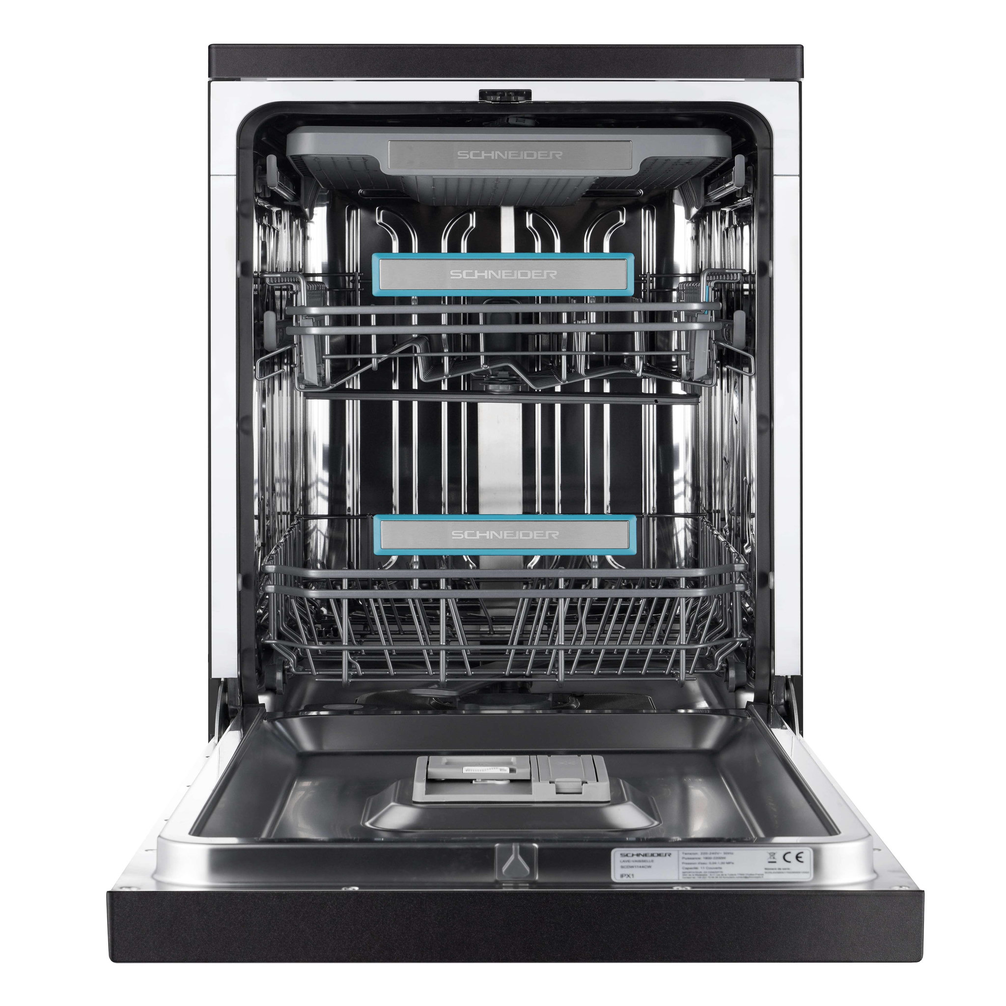 Voir la diapositive 2 : SCHNEIDER Schneider scdw1144cw - lave-vaisselle pose libre 11 couverts 45cm blanc