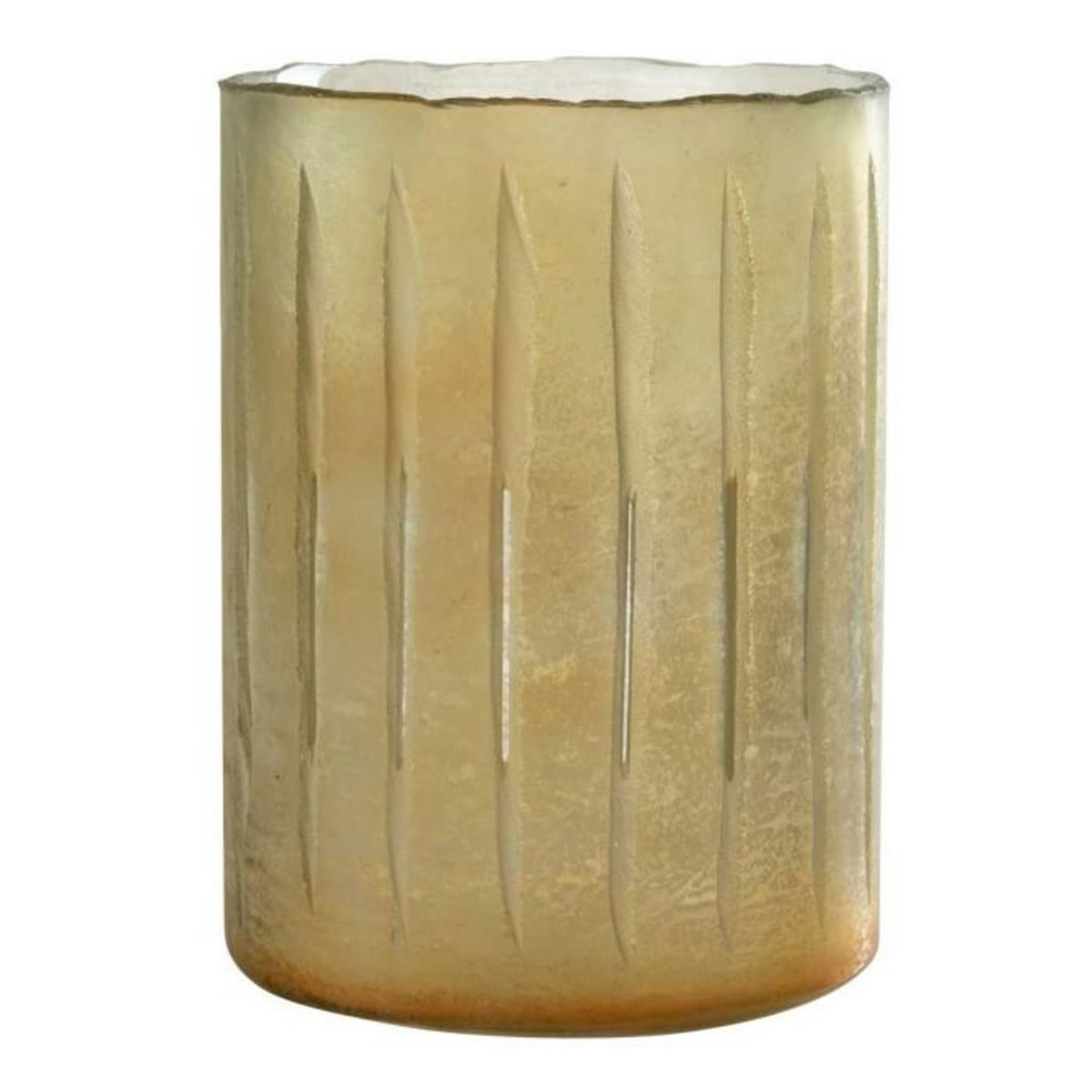 Paris Prix Photophore Déco en Verre  Sucre  26cm Jaune