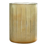 Paris Prix Photophore Déco en Verre  Sucre  26cm Jaune