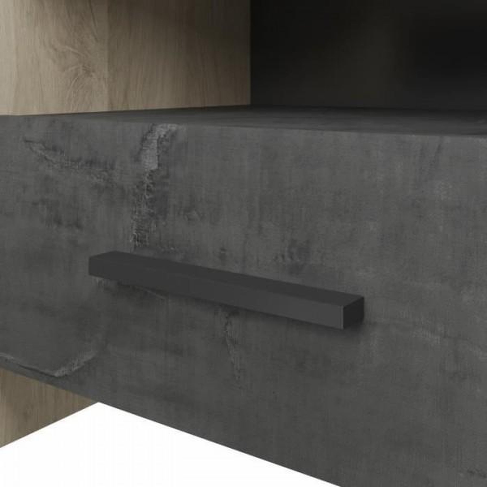 Voir la diapositive 4 : Demeyere DEMEYERE Table de chevet 1 tiroir - Décor Chene Kronberg - L 49,6 x P 36,3 x H 40,1 cm - COLORADO