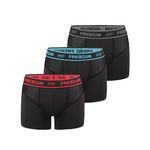 FREEGUN Lot de 3 Boxers homme Aktiv Sport. Coloris disponibles : Noir