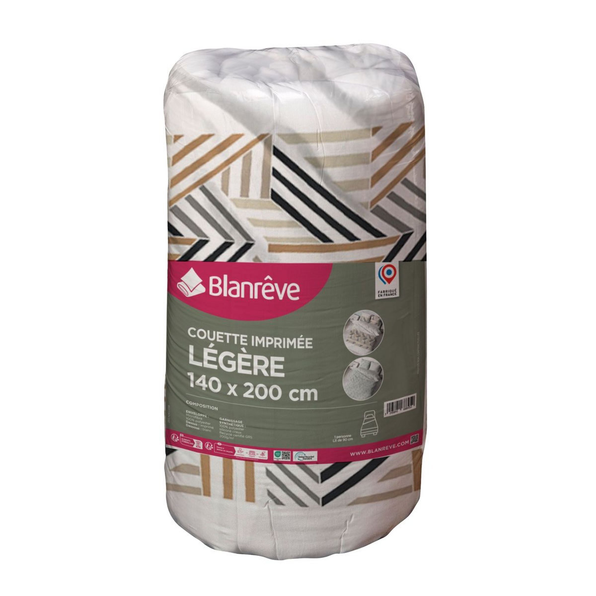 BLANREVE Couette légère imprimée en microfibre 200g/m² 