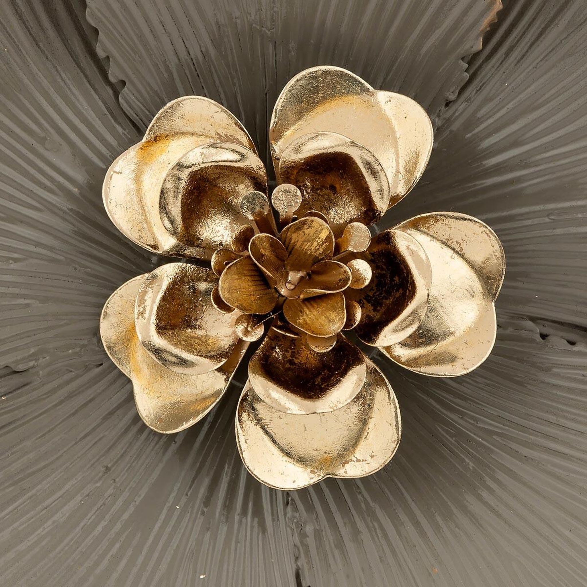Voir la diapositive 2 : ATMOSPHERA Décoration murale en métal  marjorie  56cm doré
