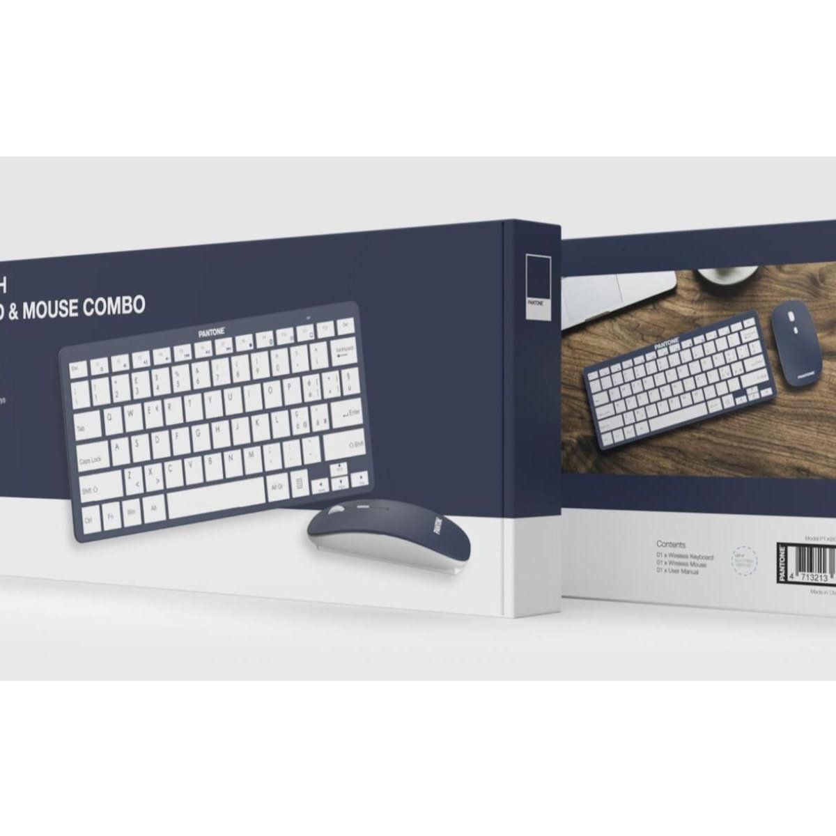 Pantone Pantone PT-KB09N clavier Souris incluse Maison RF sans fil QWERTY Italien Marine