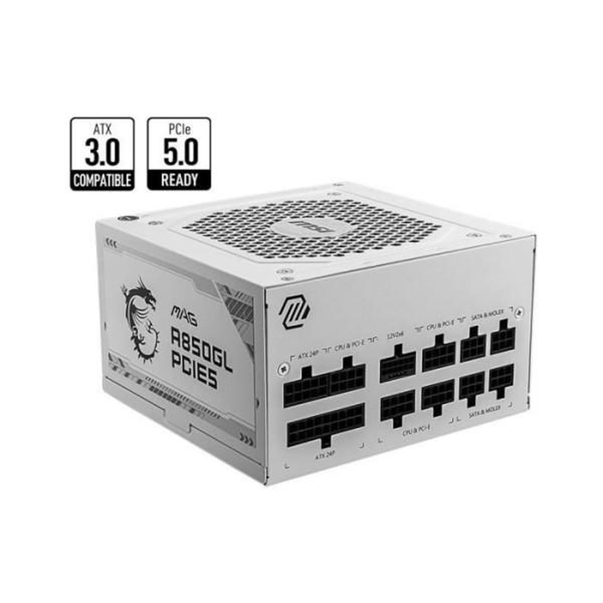 MSI Msi - mag a850gl pcie5 white - bloc d'alimentation interne - 850w