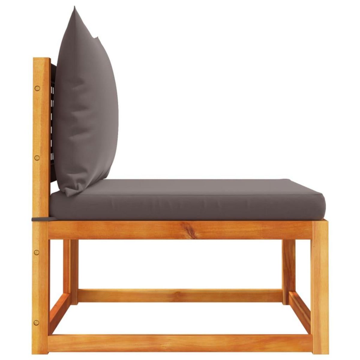 VIDAXL Canape de jardin sans accoudoirs coussins bois massif d'acacia